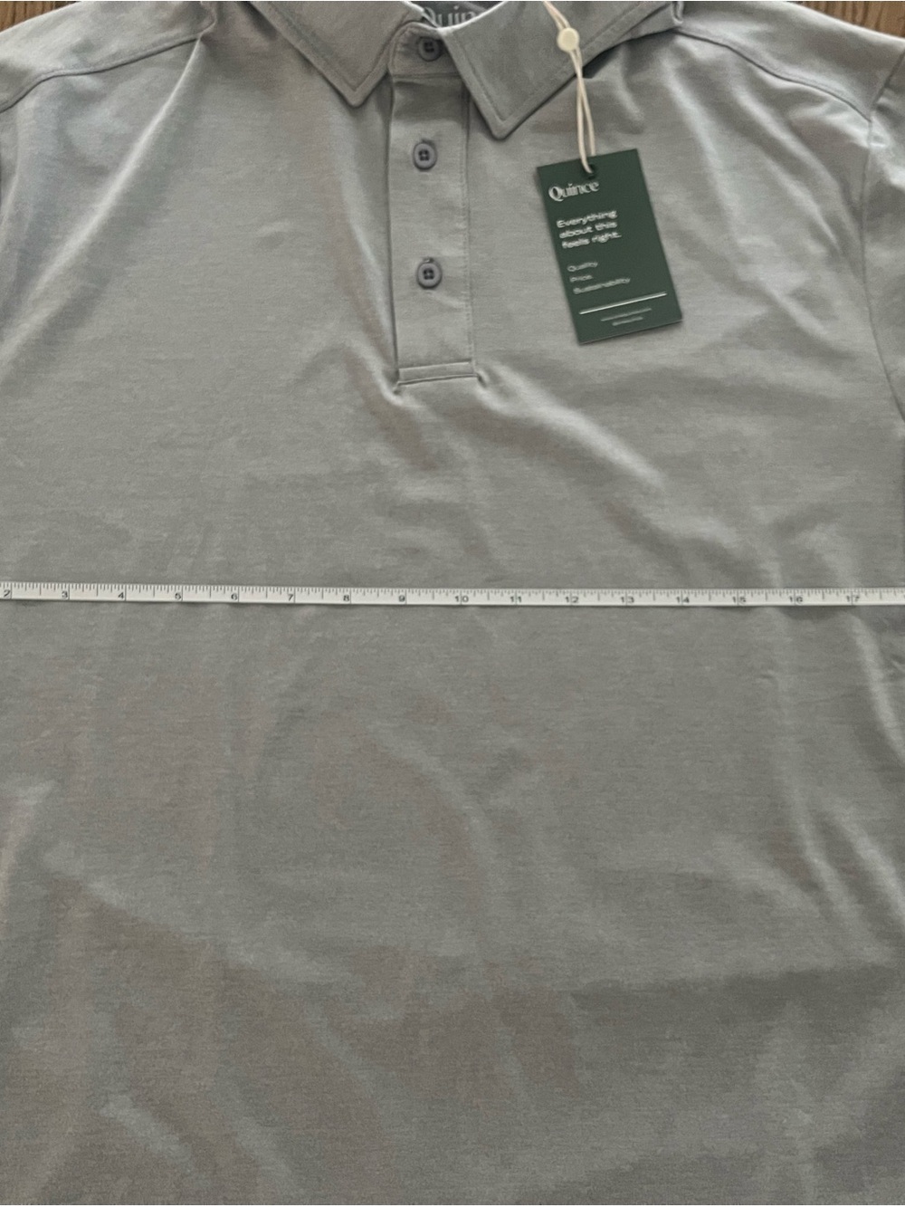 Quince Men's Grey Performance Polo Shirt - Picture 2 of 4